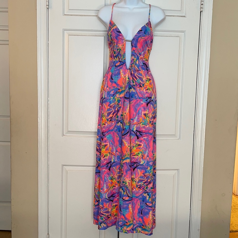 Neon Splash Print Dress